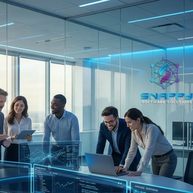 Professional IT team collaborating